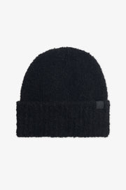 Tuque en tricot revers uni – Femme && NOIR
