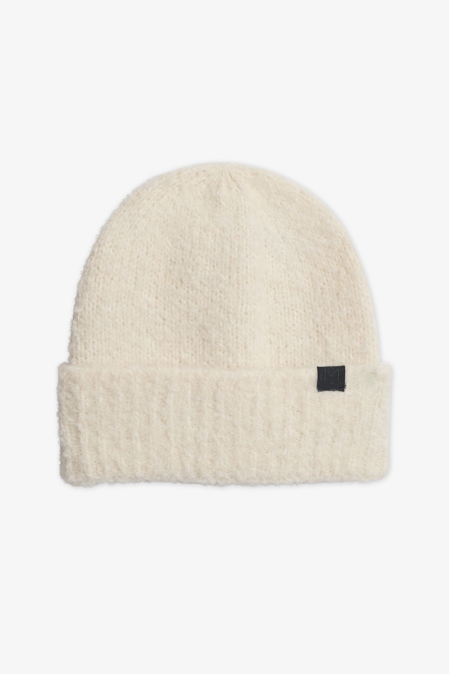 Tuque en tricot revers uni – Femme && BEIGE