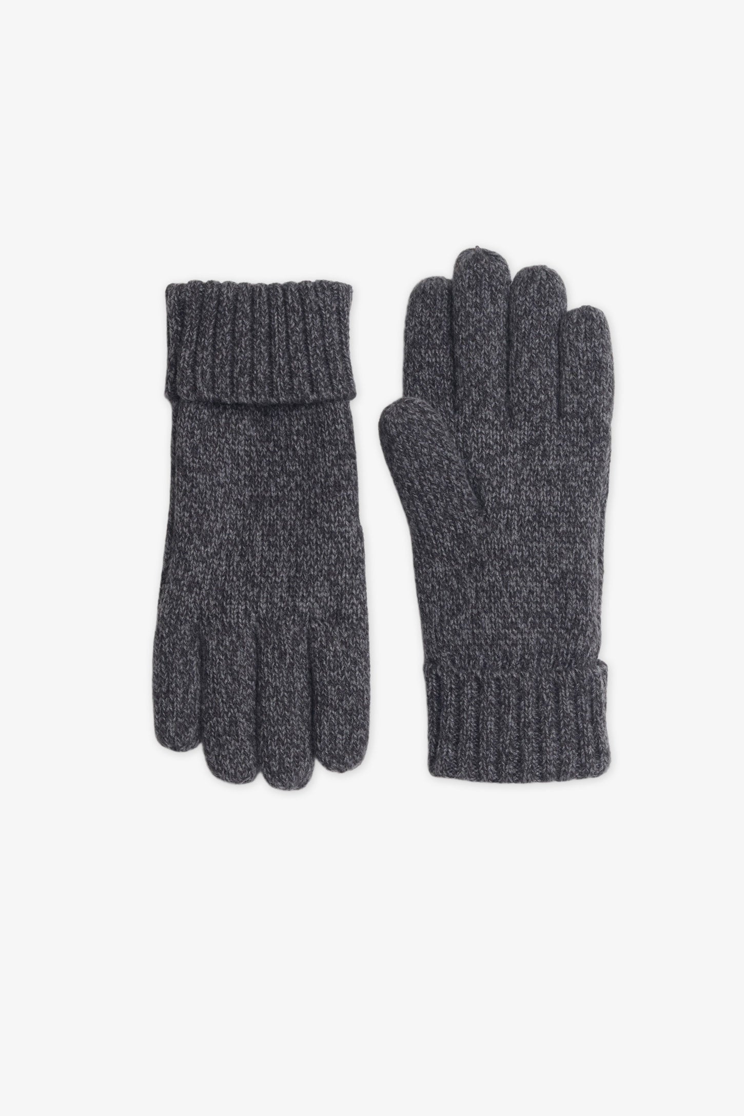 Gants tricot unis – Homme && CHARBON MIXTE