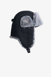 Chapeau aviateur doublé en polar – Homme && NOIR