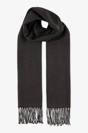 Foulard tricot en acrylique à carreaux – Homme && CHARBON/MULTI