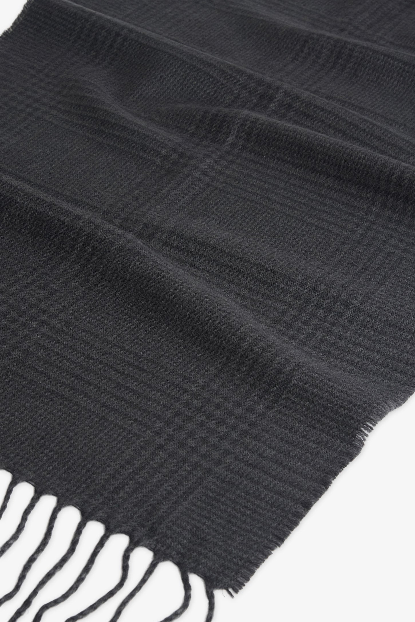 Foulard tricot en acrylique à carreaux – Homme && CHARBON/MULTI