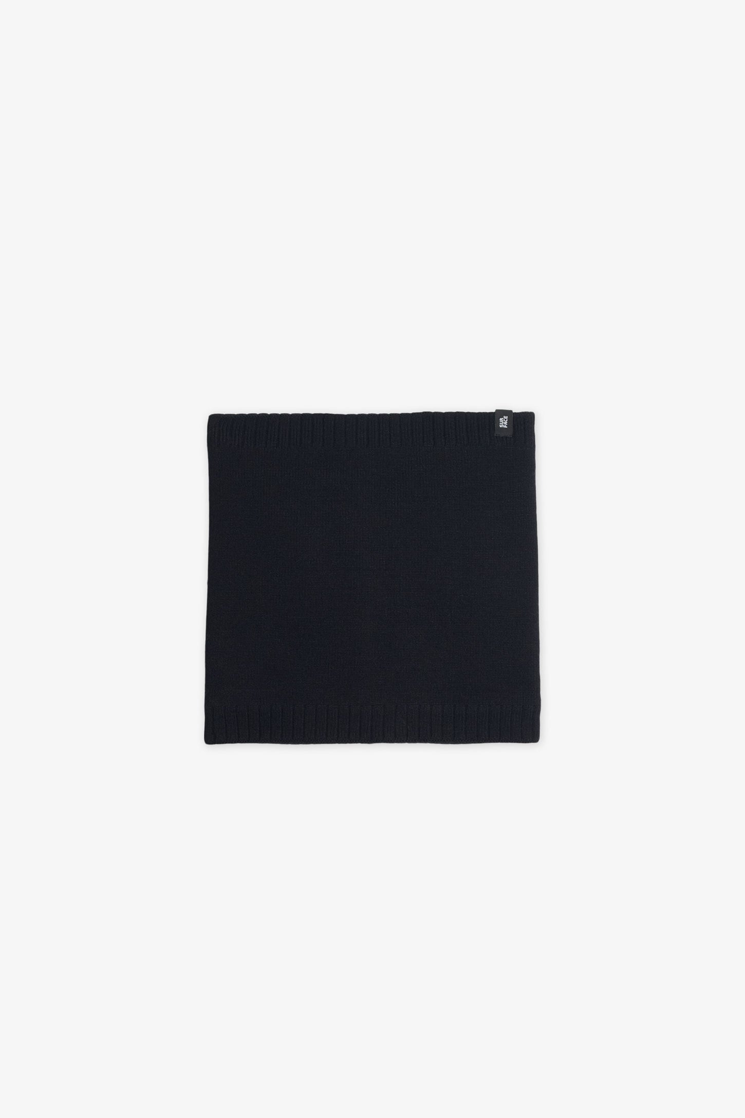 Cache-cou en tricot uni doublé polar – Homme && NOIR