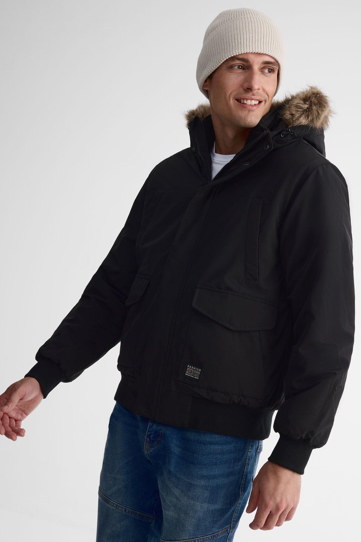 Manteau isolé "bomber" résistant à l'eau - Homme && NOIR