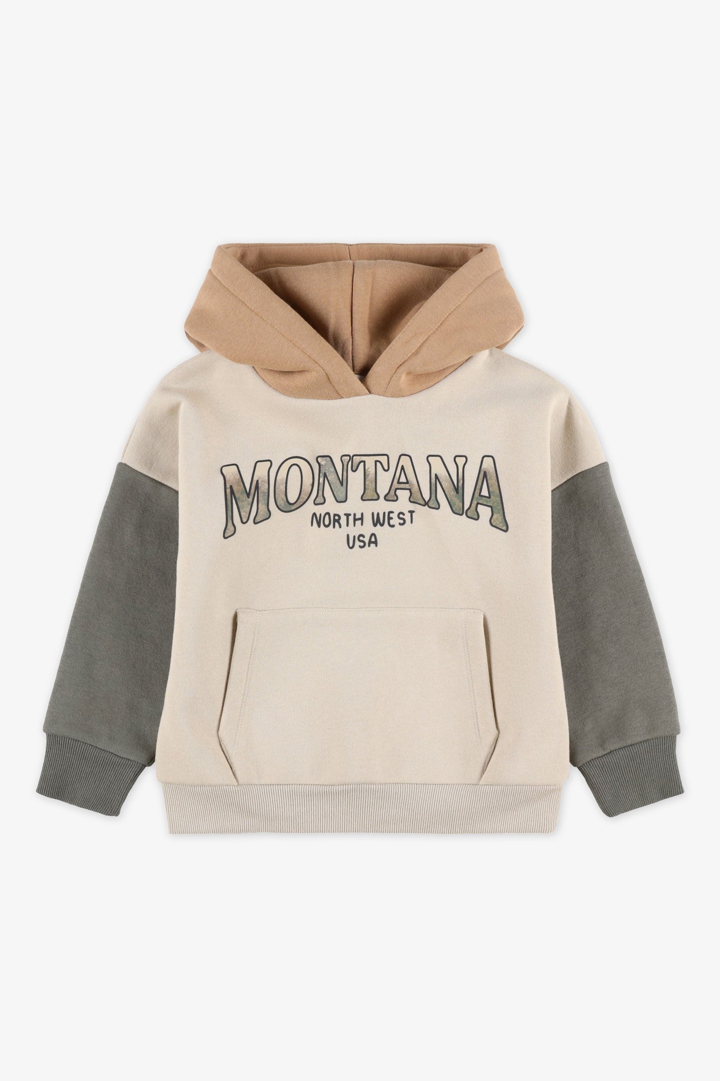 Chandail ouaté à capuchon - Enfant garçon && BEIGE