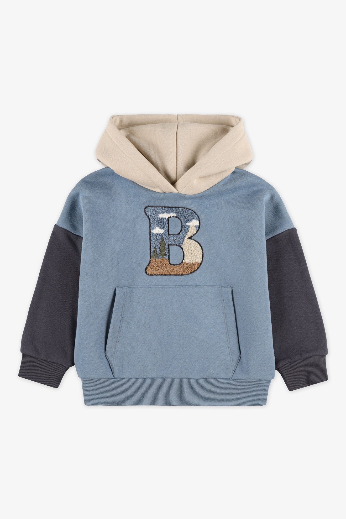 Chandail ouaté à capuchon - Enfant garçon && BLEU