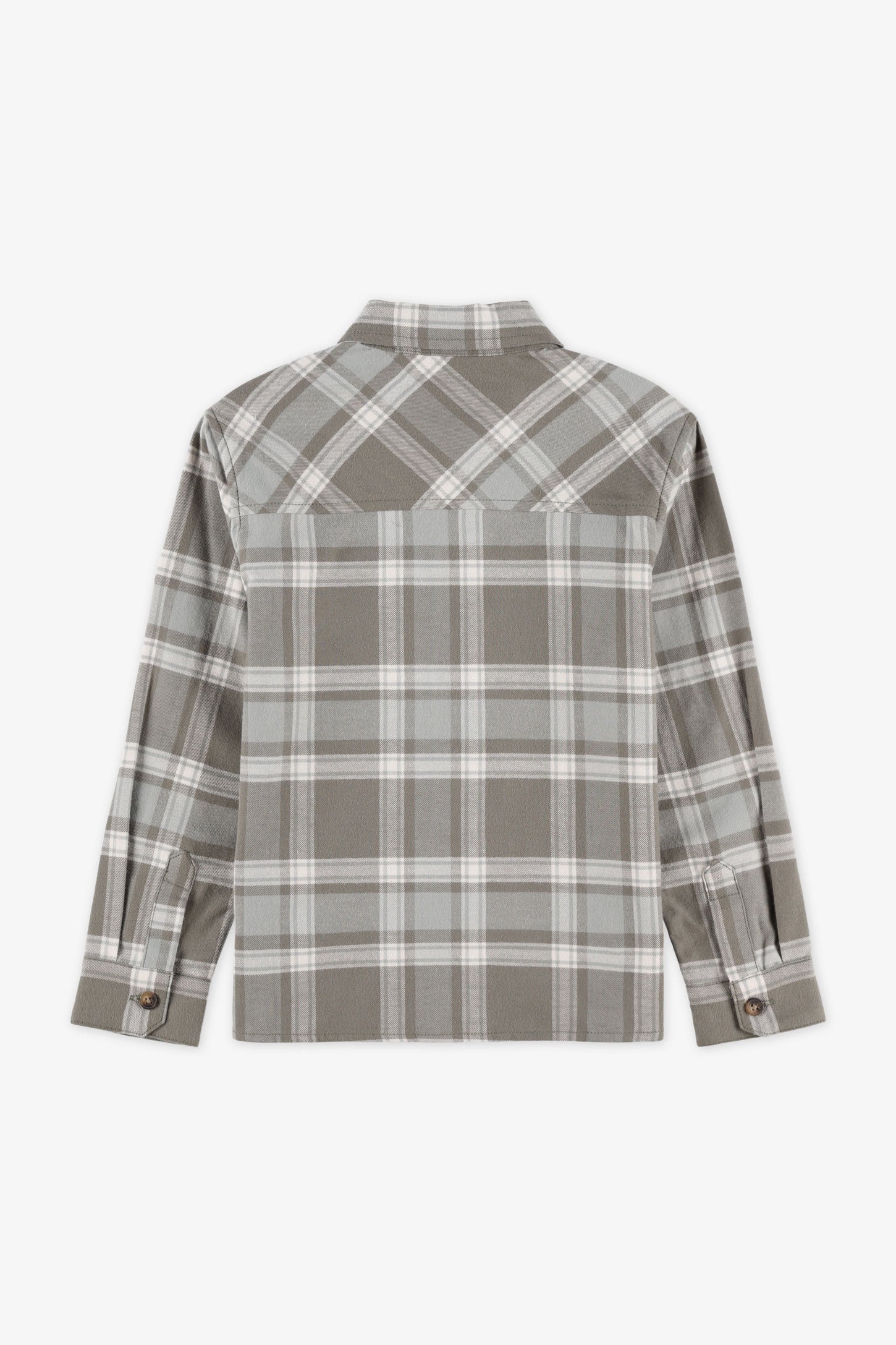 Chemise flanelle à carreaux - Enfant garçon && KAKI/MULTI