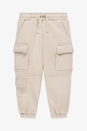 Pantalon jogger ouaté avec cordon - Enfant garçon && BEIGE