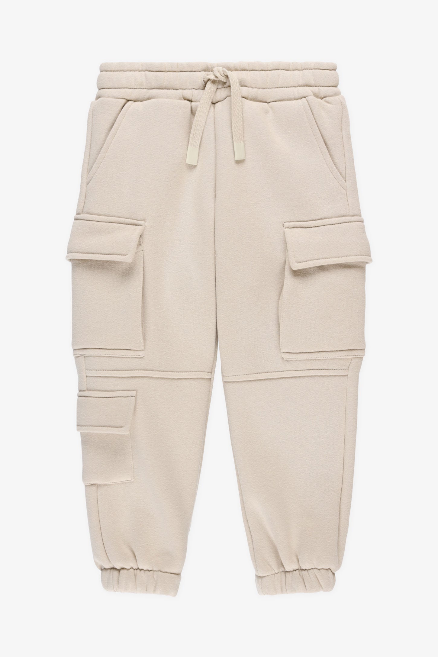 Pantalon jogger ouaté avec cordon - Enfant garçon && BEIGE