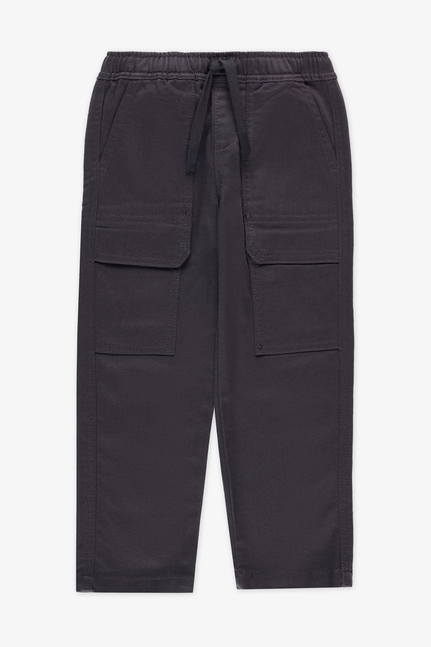 Pantalon baggy pull-on avec poches - Enfant garçon && CHARBON