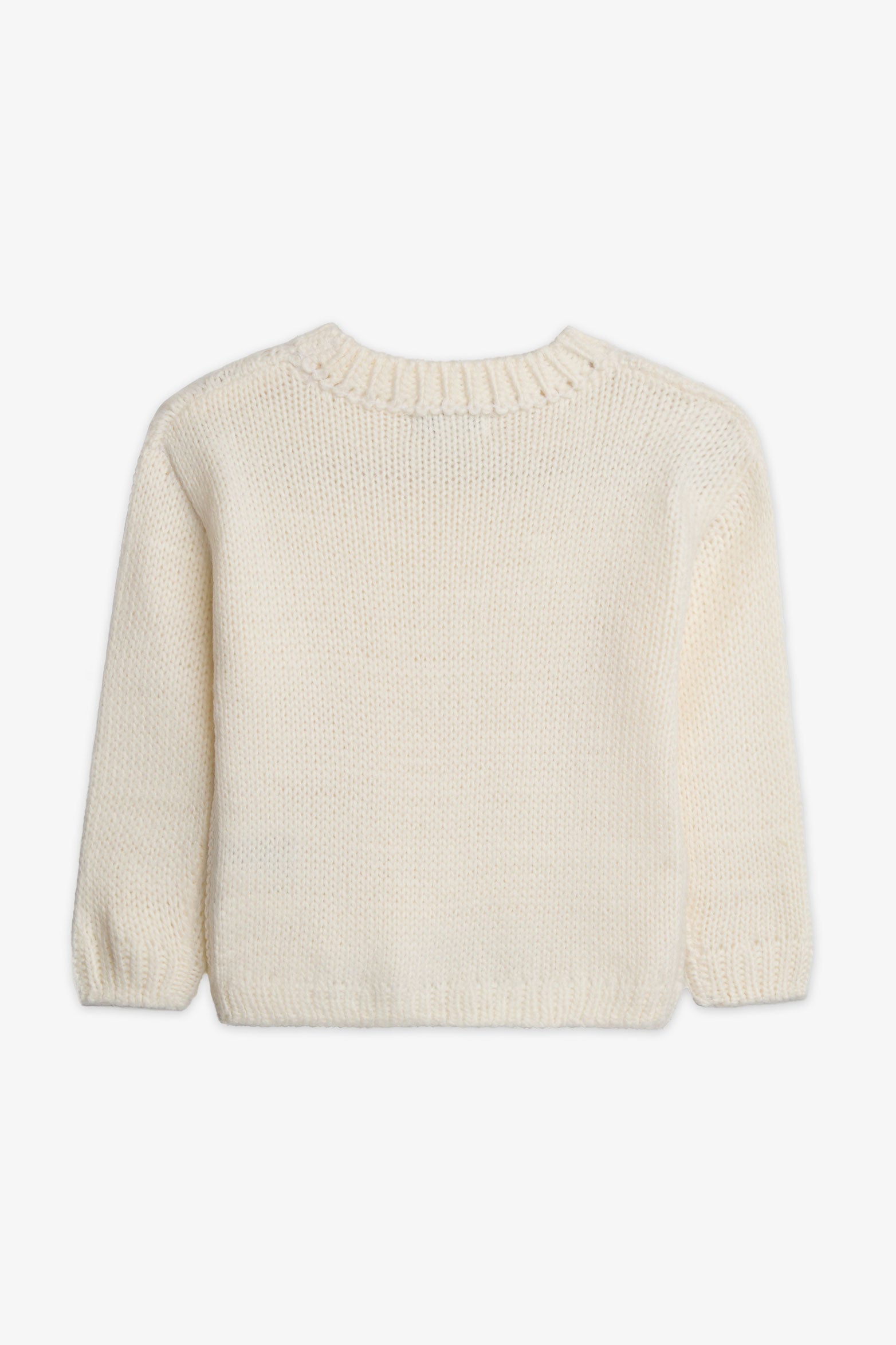 Chandail tricot à manches longues - Bébé fille && BLANC CASSÉ