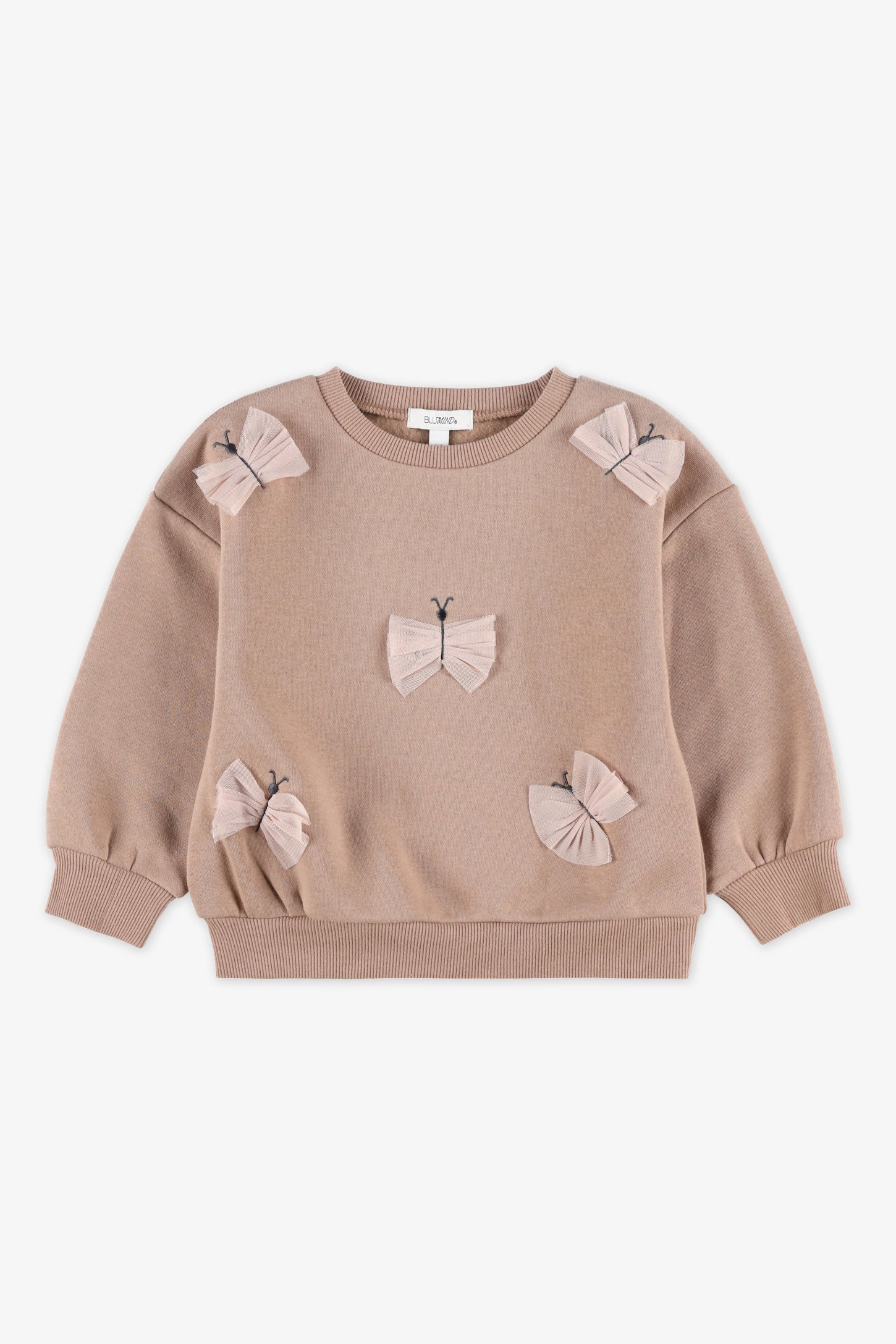 Chandail ouaté manches longues – Bébé fille && TAUPE