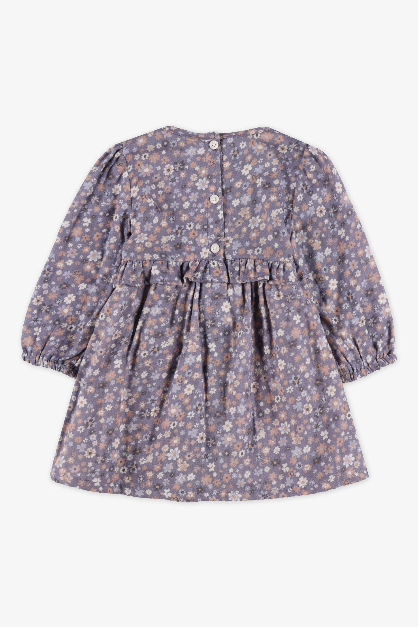 Robe manches longues à découpes - Bébé fille && GRIS MULTI