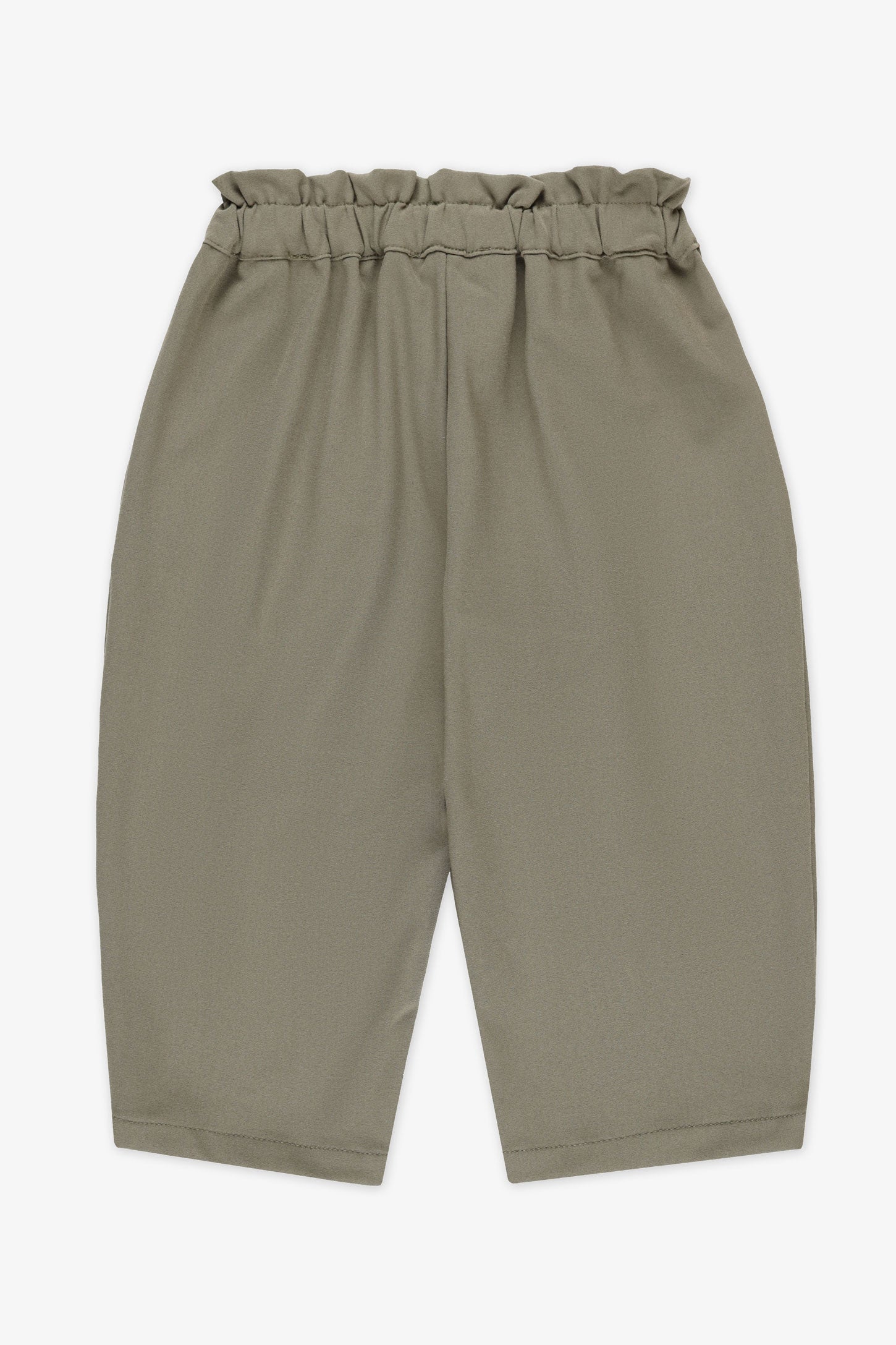 Pantalon paper bag extensible - Bébé fille && KAKI