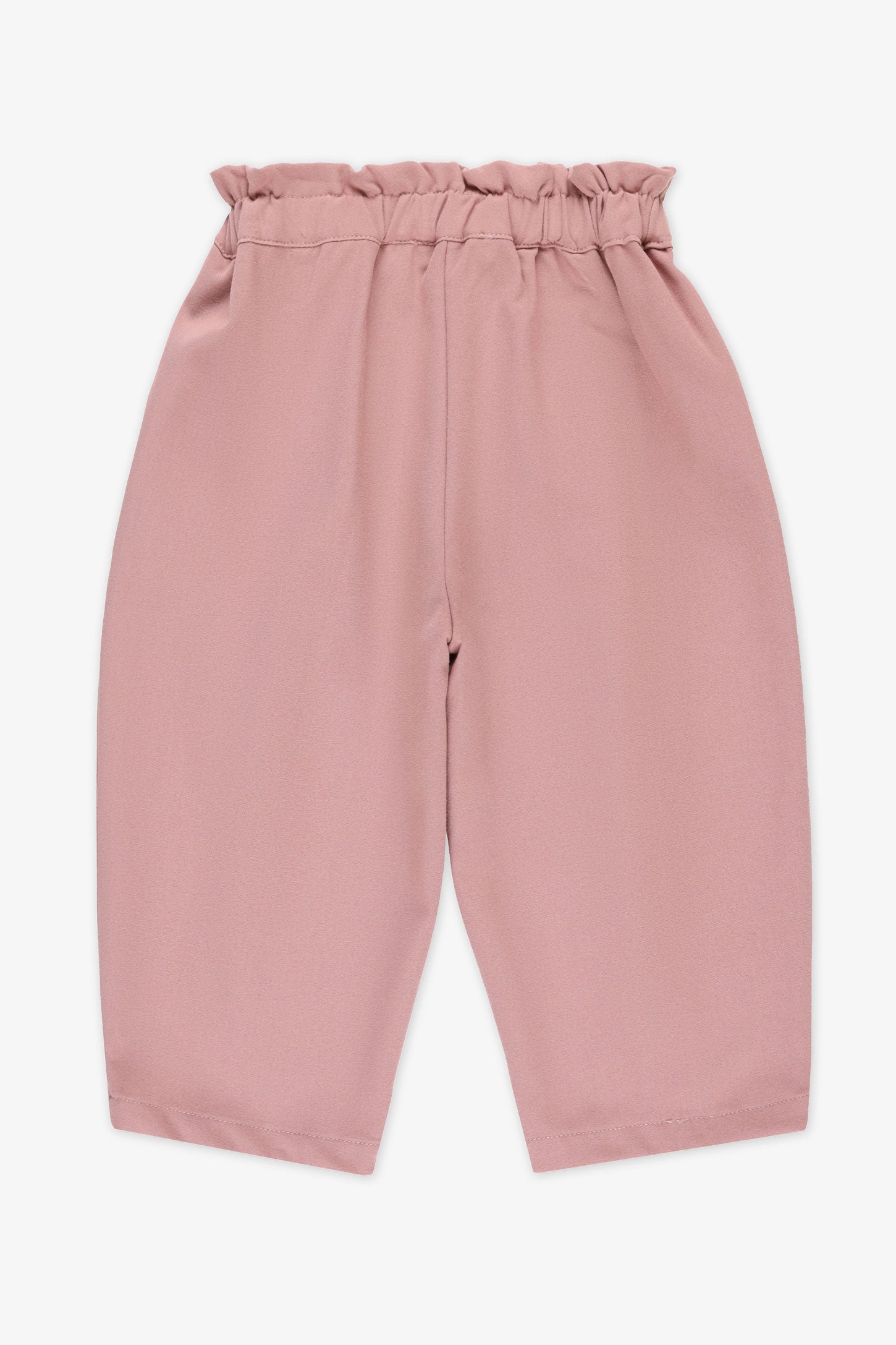 Pantalon paper bag extensible - Bébé fille && VIEUX ROSE