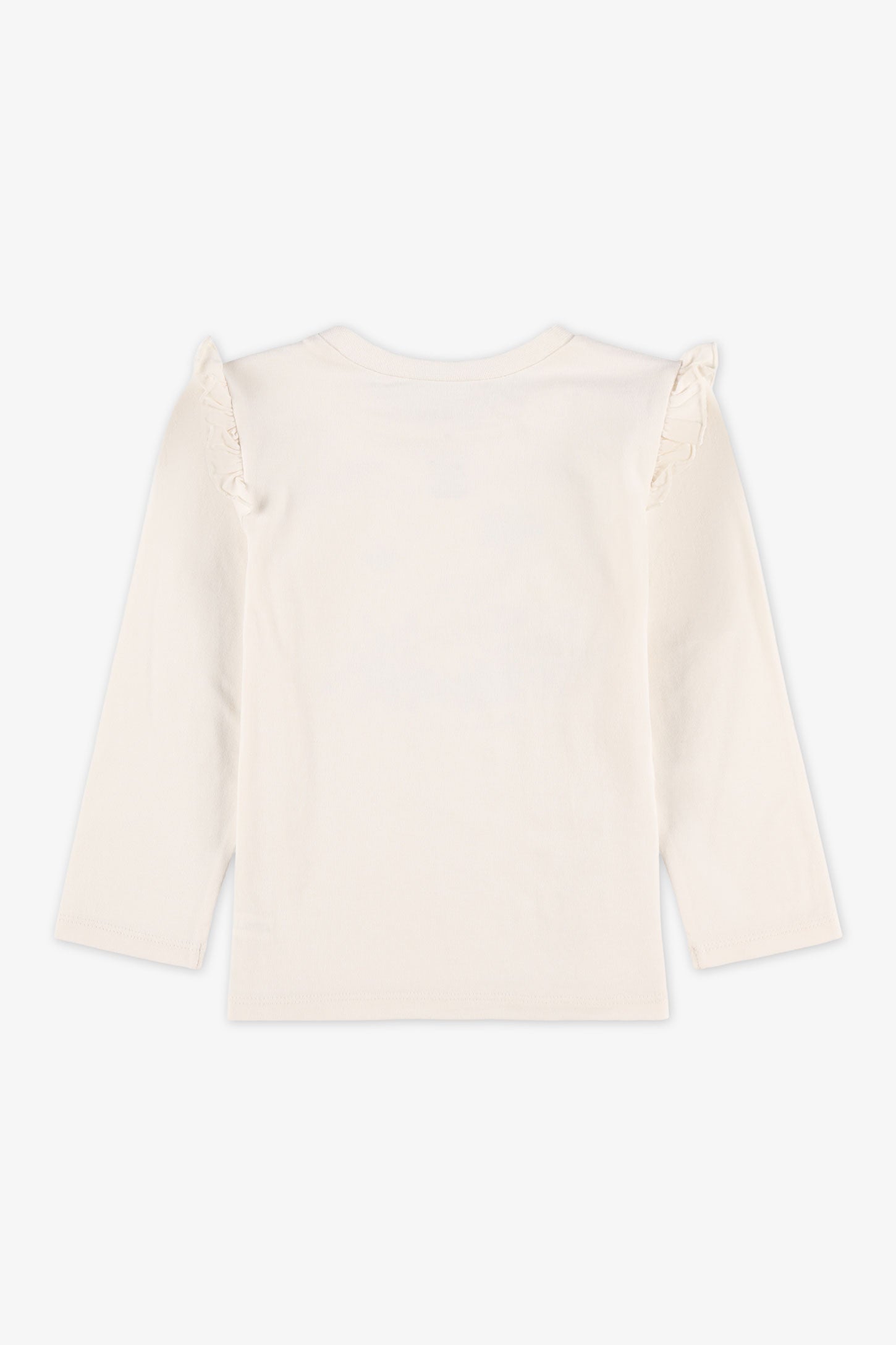 Chandail léger manches longues frills - Bébé fille && BLANC CASSÉ