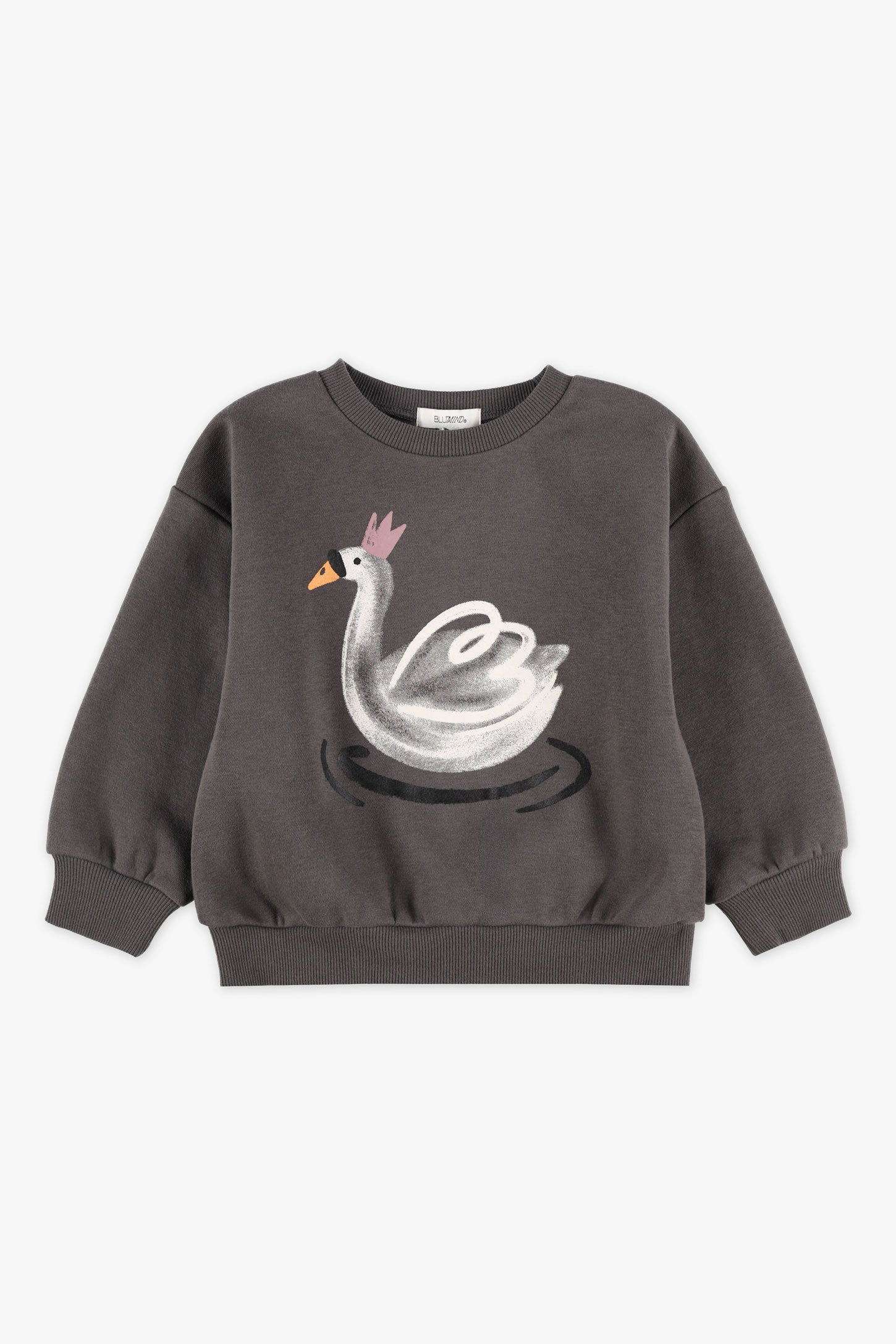 Chandail ouaté manches longues – Bébé fille && CHARBON