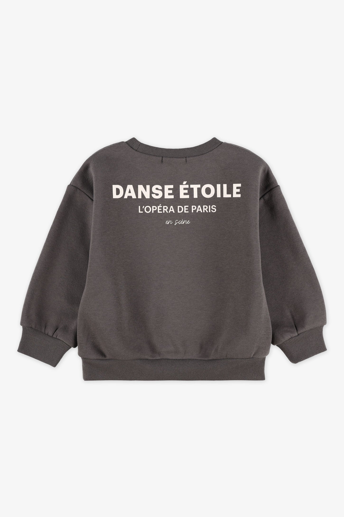 Chandail ouaté manches longues – Bébé fille && CHARBON