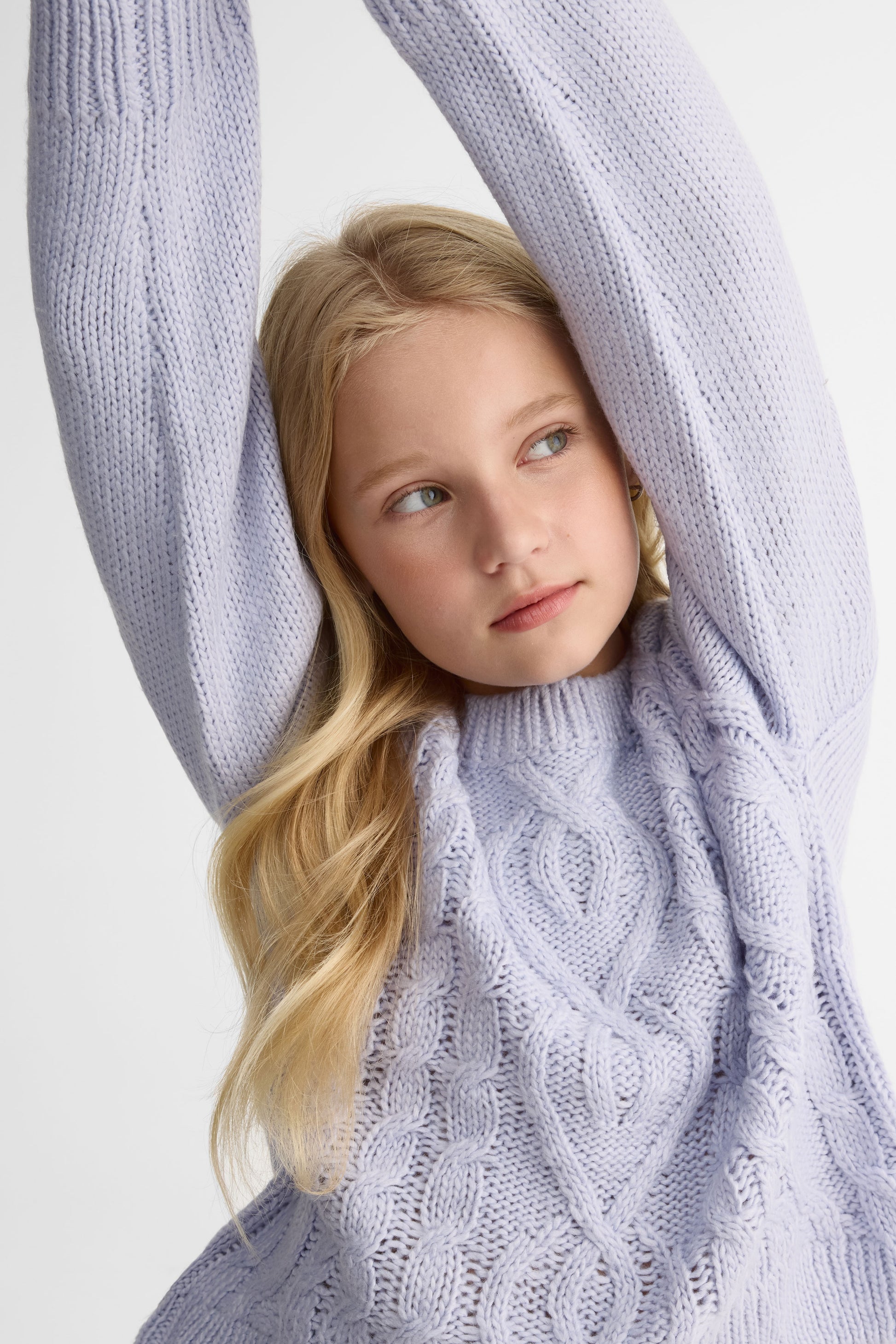 Chandail tricot manches longues – Ado fille && BLEU