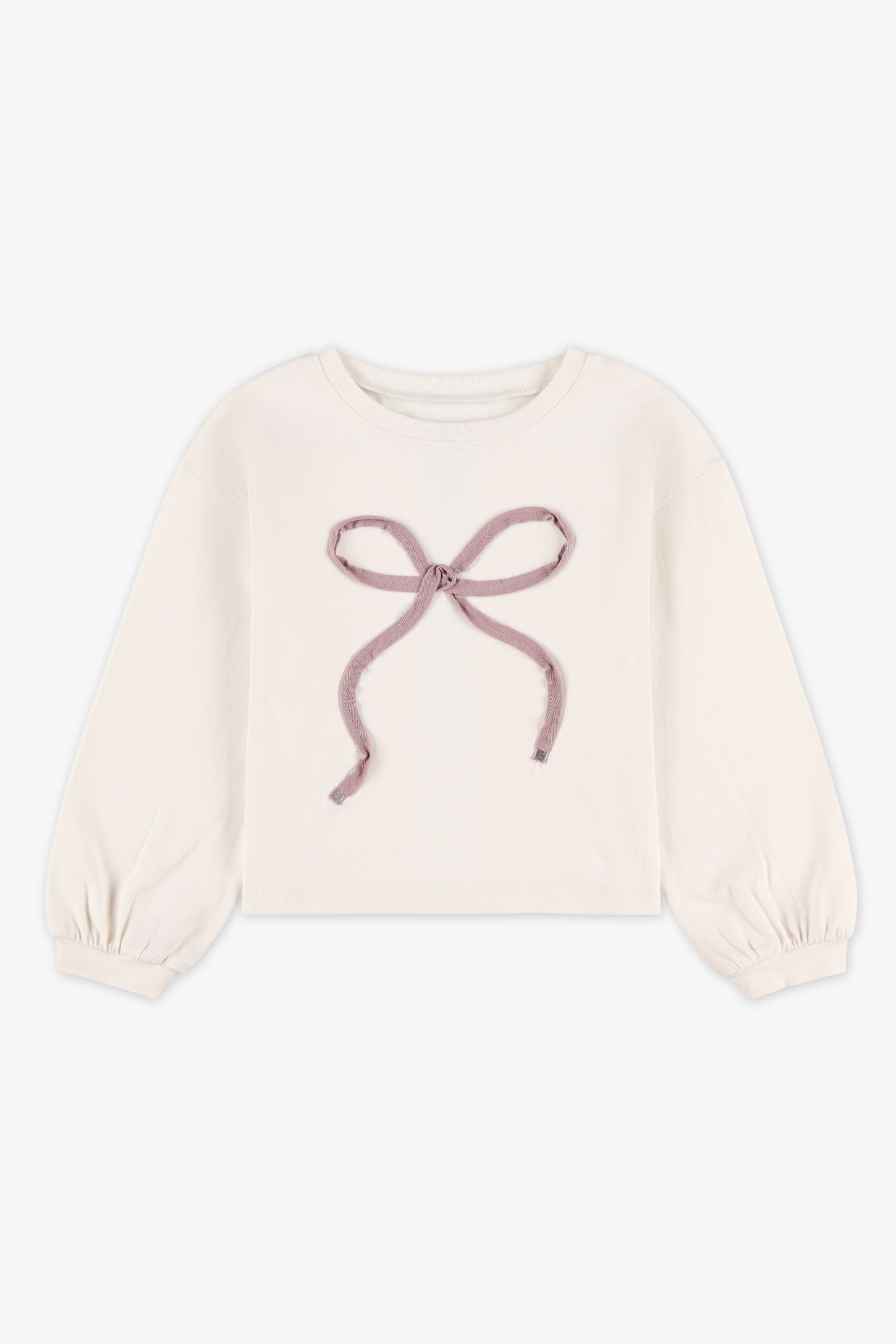 Chandail léger manches longues graphique - Enfant fille && BLANC CASSÉ