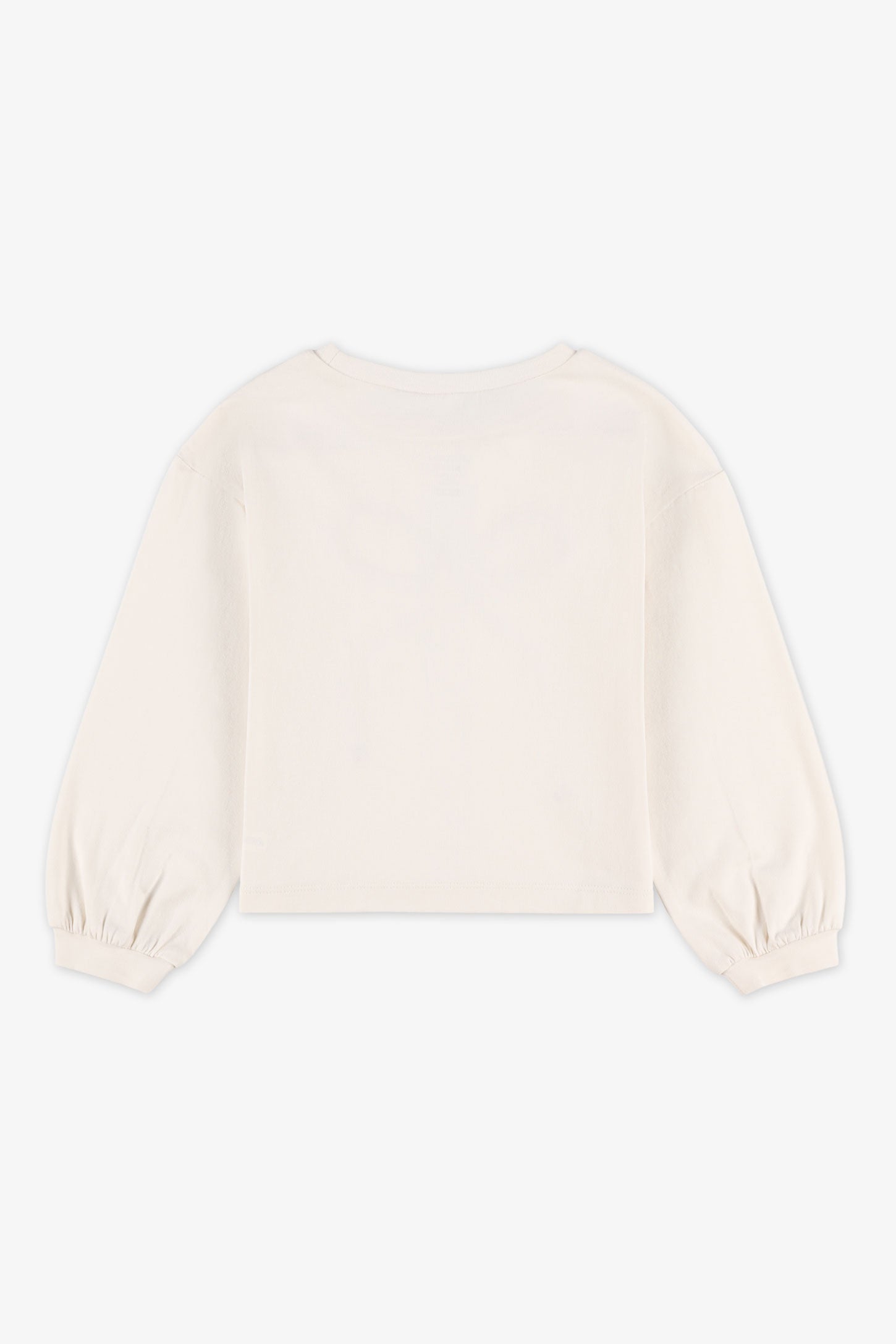 Chandail léger manches longues graphique - Enfant fille && BLANC CASSÉ