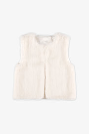 Veste sans manches en fausse fourrure - Enfant fille && BLANC CASSÉ