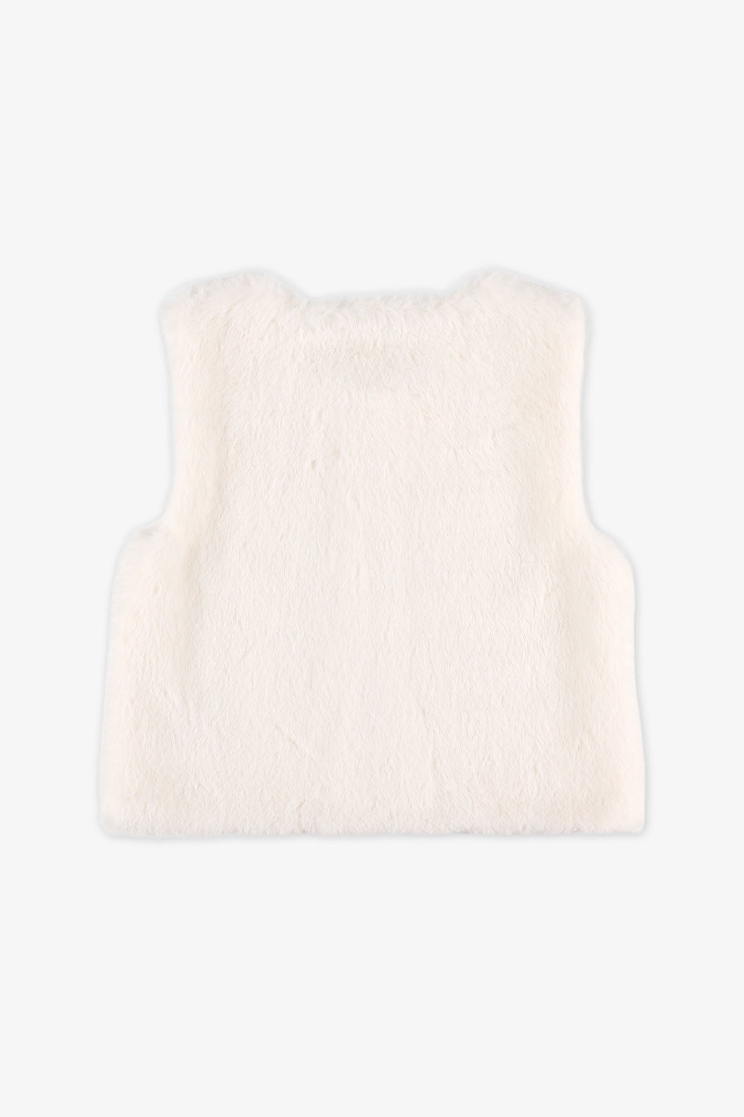 Veste sans manches en fausse fourrure - Enfant fille && BLANC CASSÉ