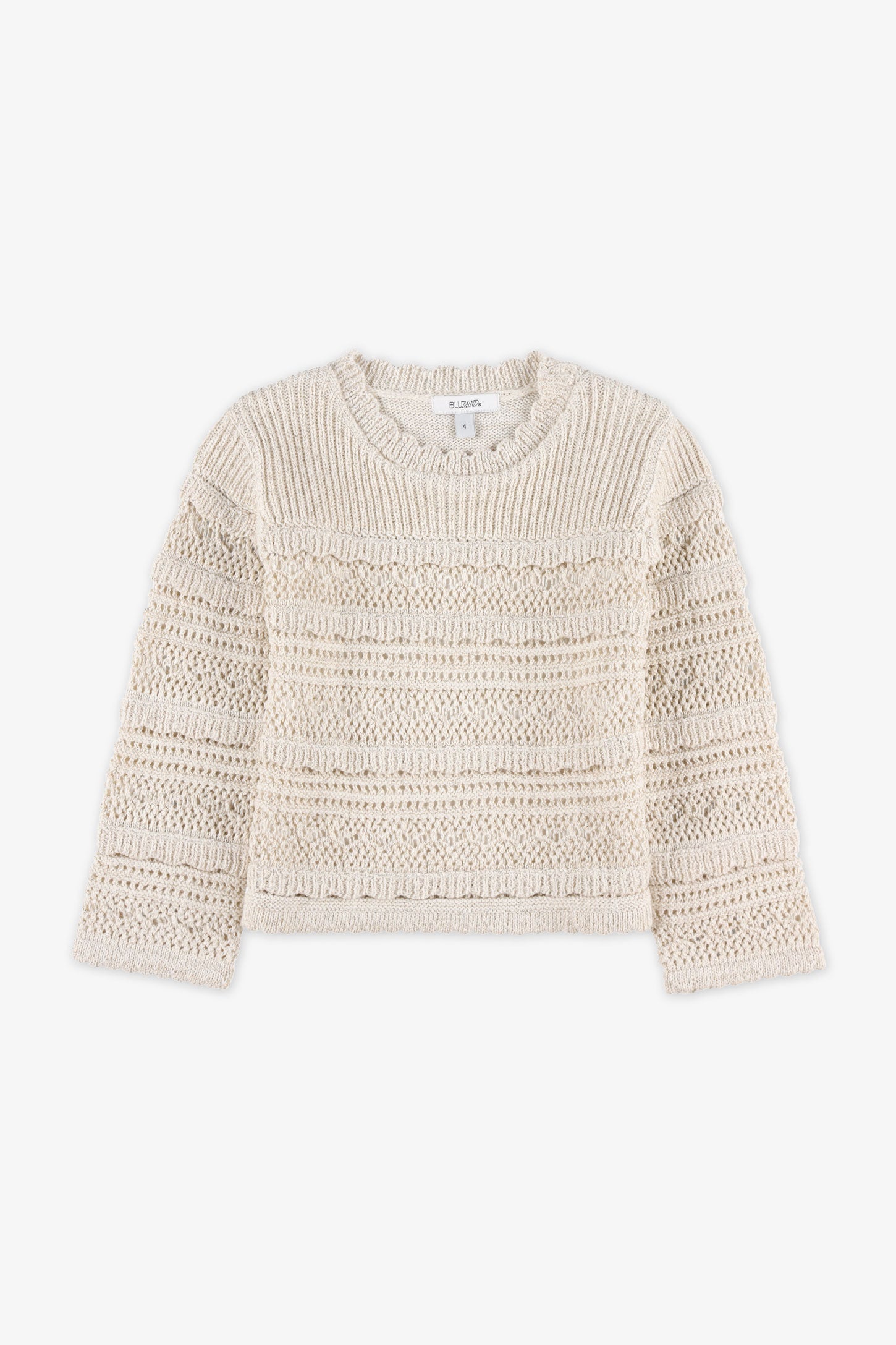 Chandail tricot manches longues - Enfant fille && BLANC CASSÉ