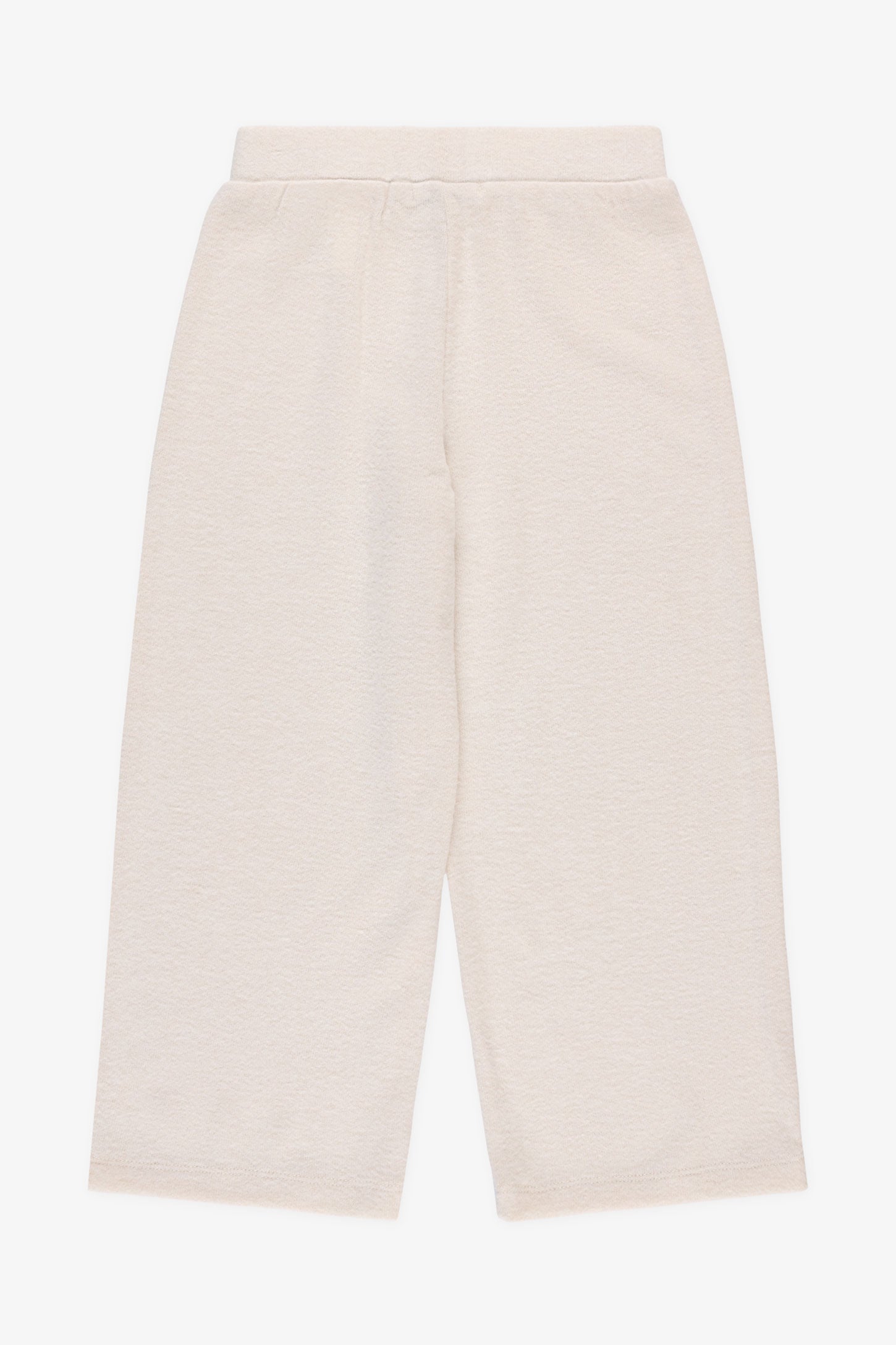 Pantalon pull-on jambes larges en stretch - Enfant fille && BLANC CASSÉ