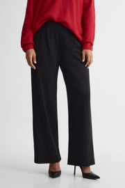 Pantalon large pull-on avec poches – Femme && NOIR