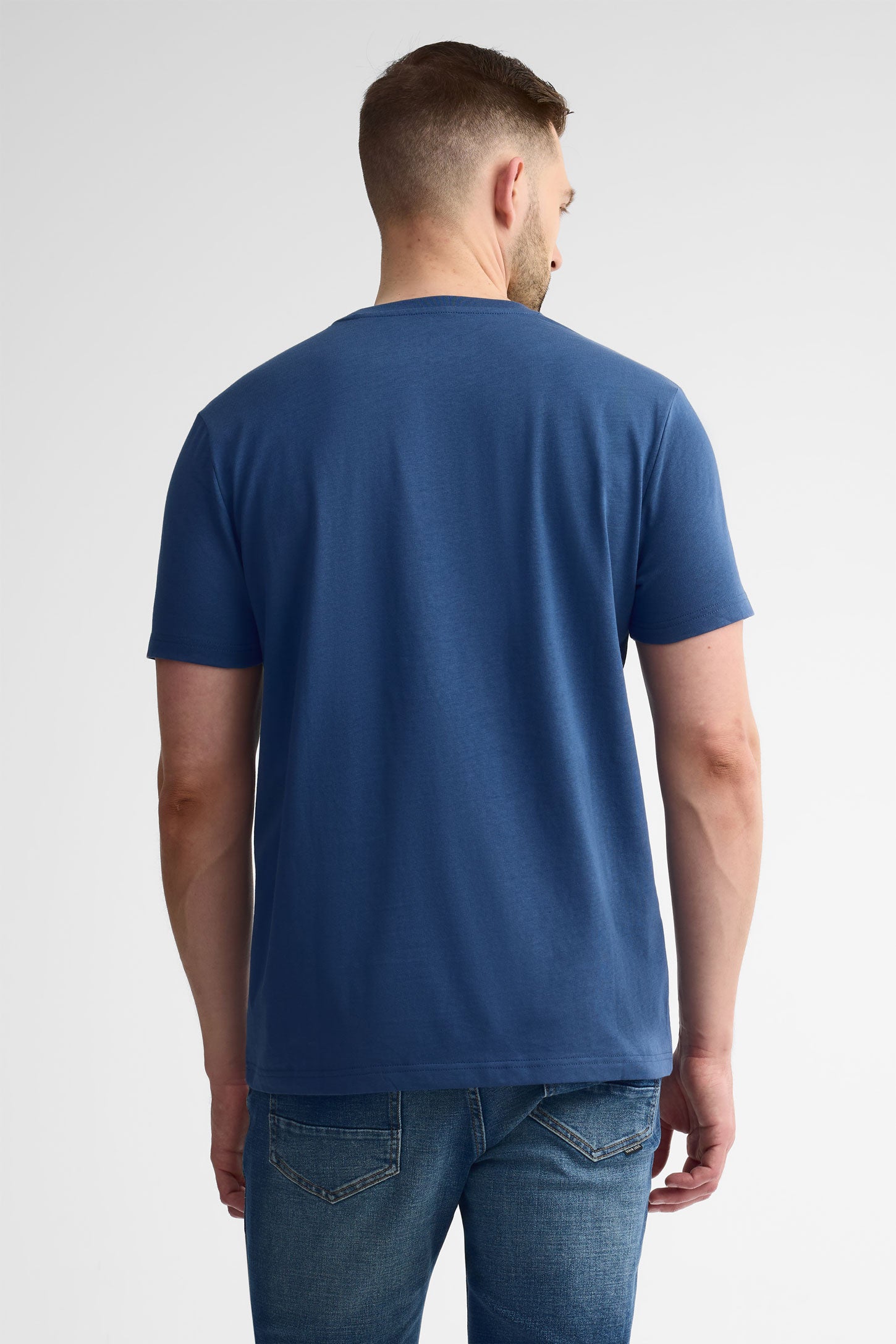 T-shirt basic col rond en jersey coton 3/25$ - Homme && DENIM