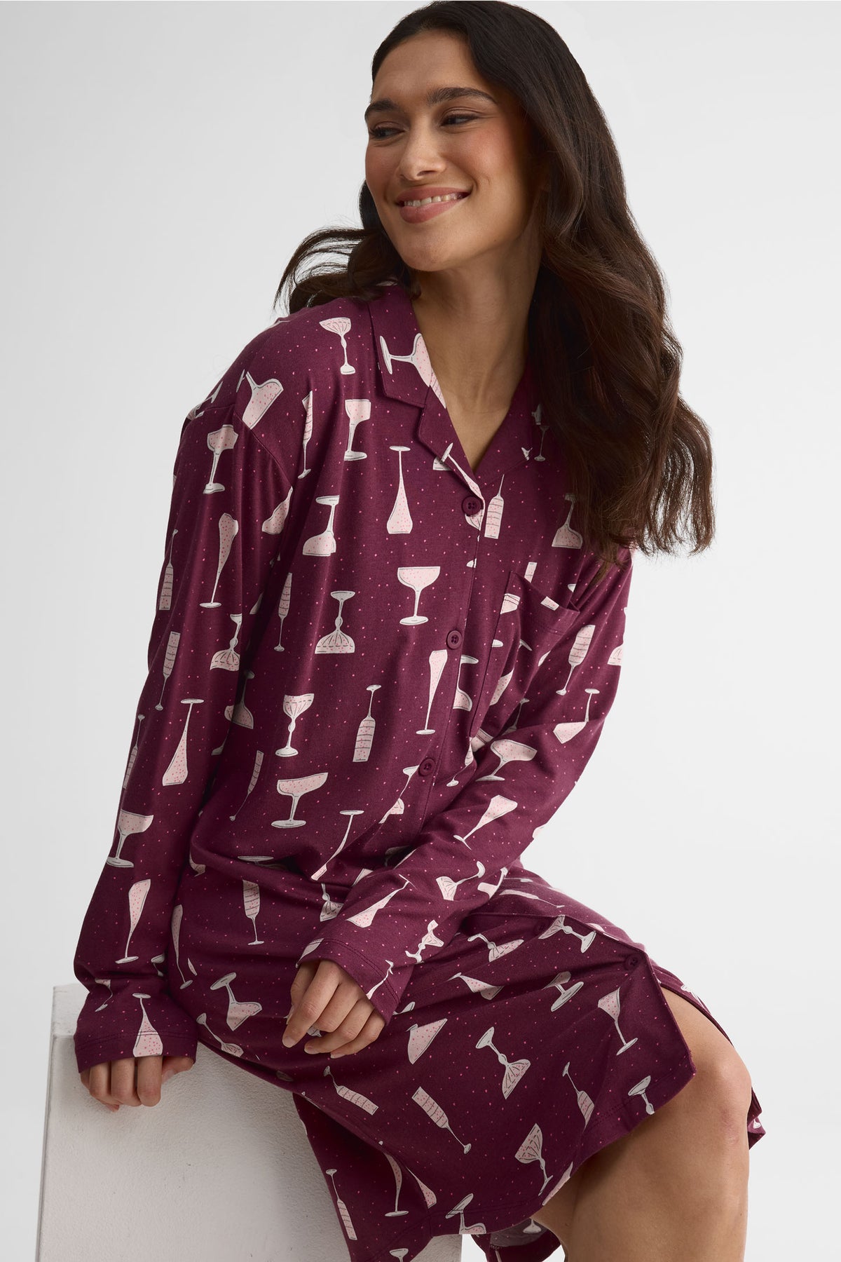 Jaquette en jersey coton – Femme && BOURGOGNE MULTI