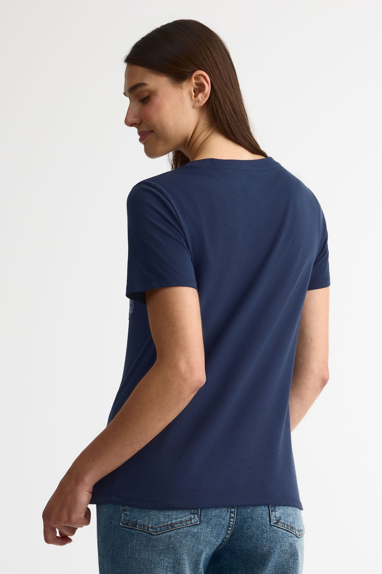 Chandail manches courtes en jersey coton 2/30$ - Femme && MARIN