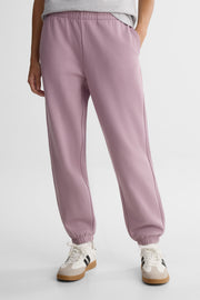 Jogging coupe droite en fleece - Femme && MAUVE