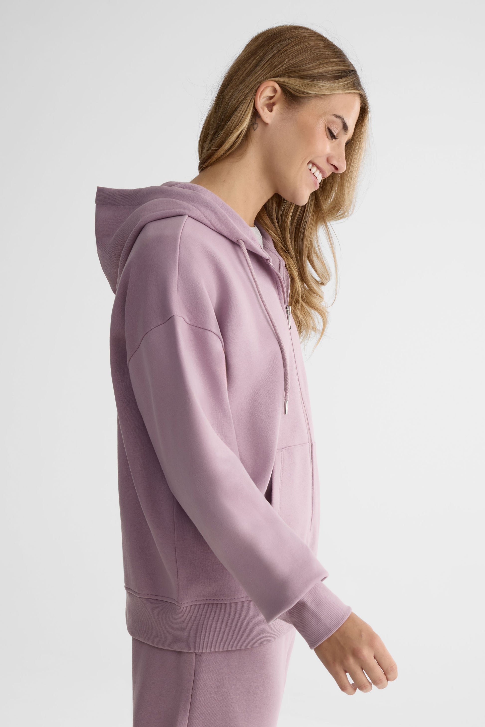 Veste ouatée à capuchon – Femme && MAUVE