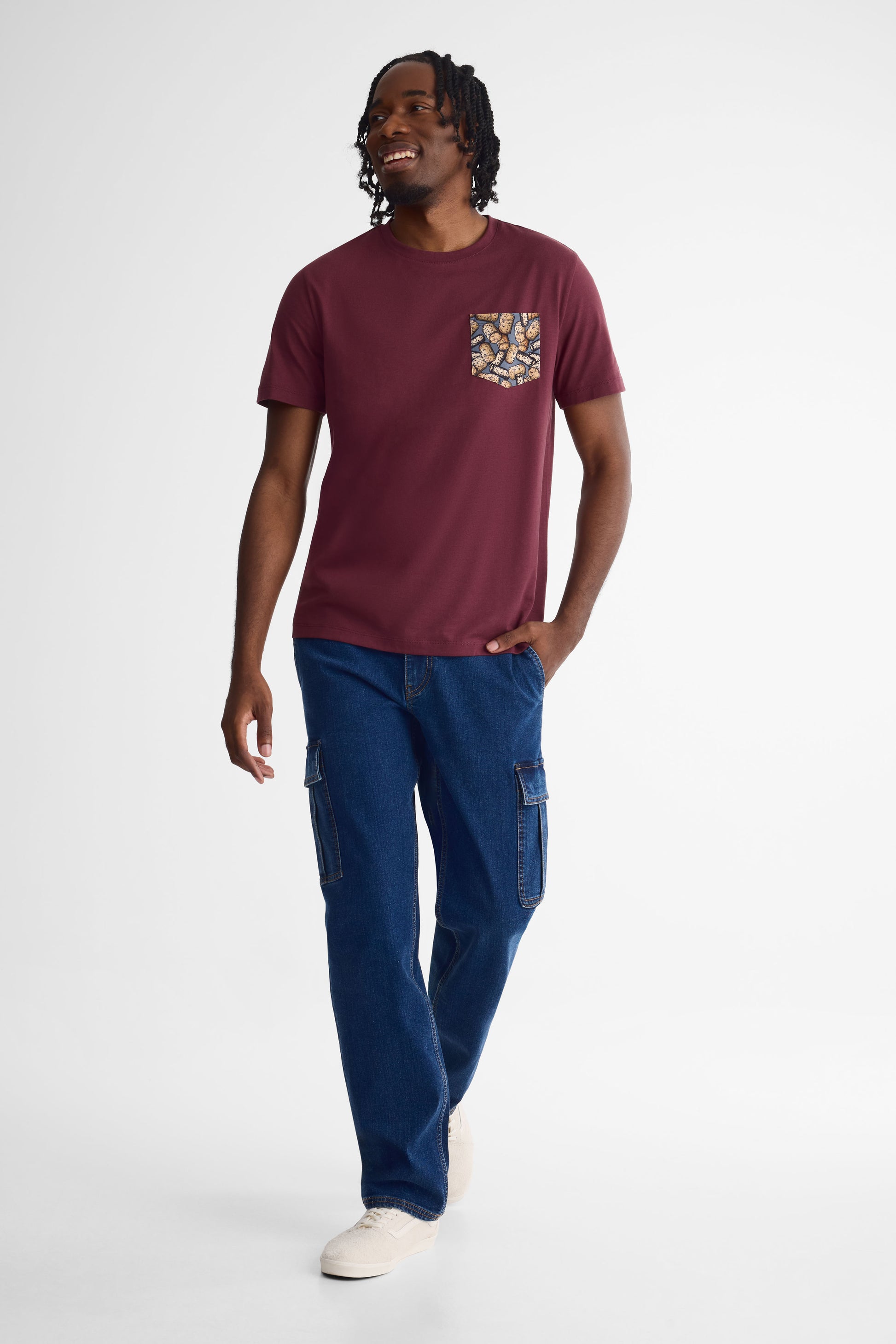 T-shirt à poche 2/30$ – Homme && BOURGOGNE