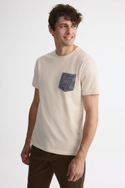 Chandail M/courtes uni avec poche 2/30$ – Homme && BEIGE