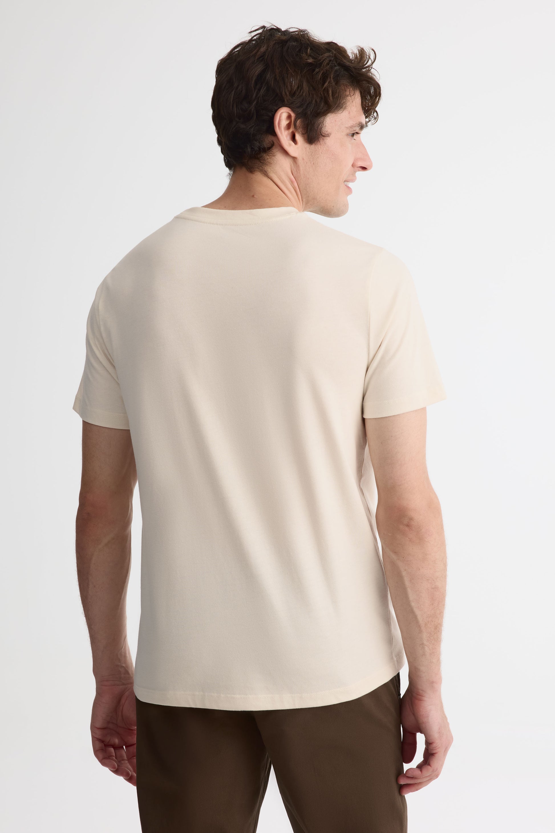 Chandail M/courtes uni avec poche 2/30$ – Homme && BEIGE
