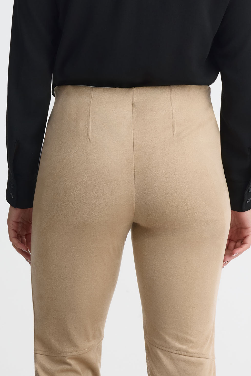 Pantalon Pull On en suède léger – Femme && BRONZÉ