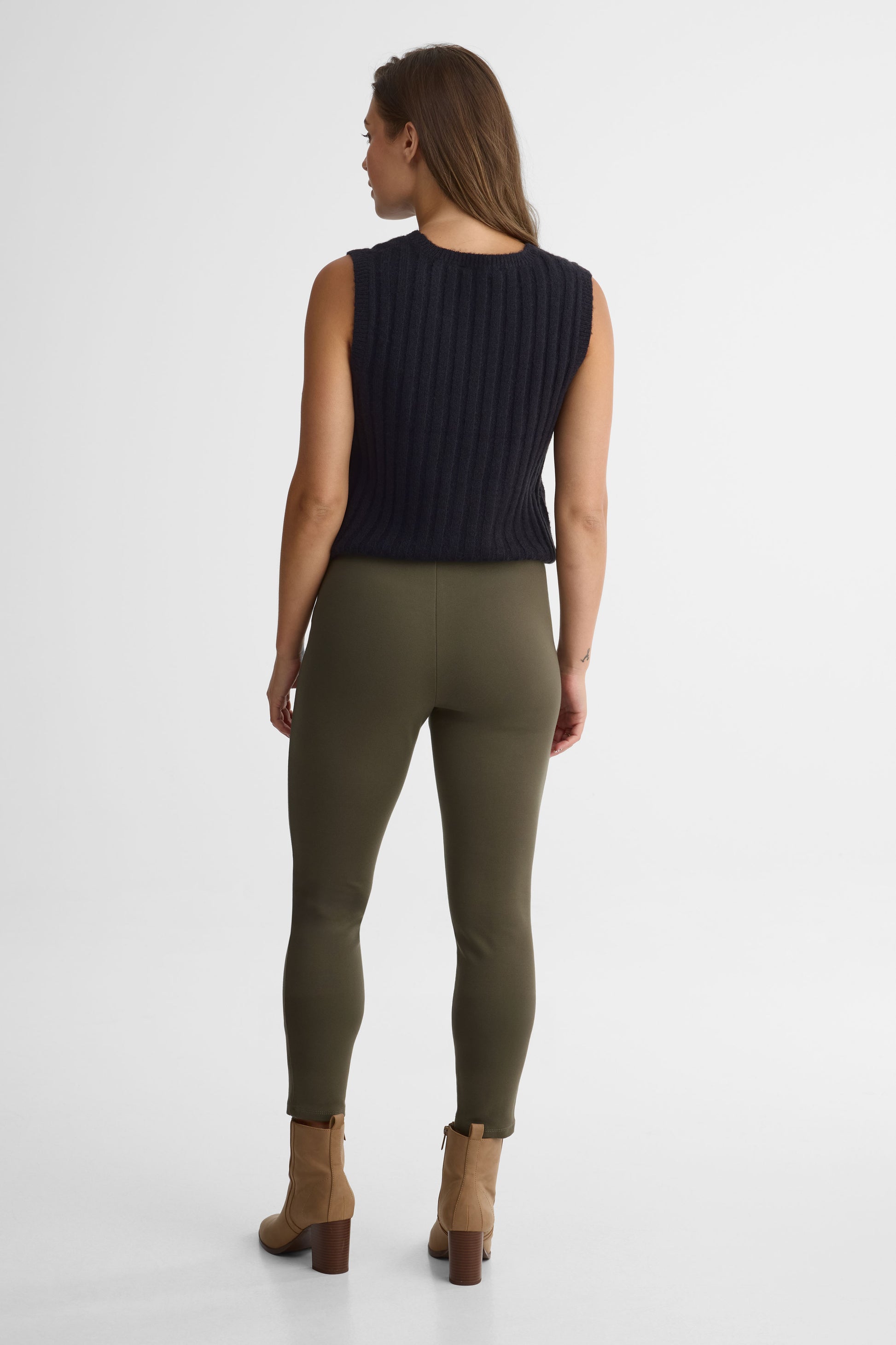 Pantalon Pull On jambe étroite – Femme && KAKI