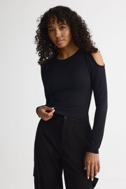 Chandail M/longues col rond – Jeune femme && NOIR