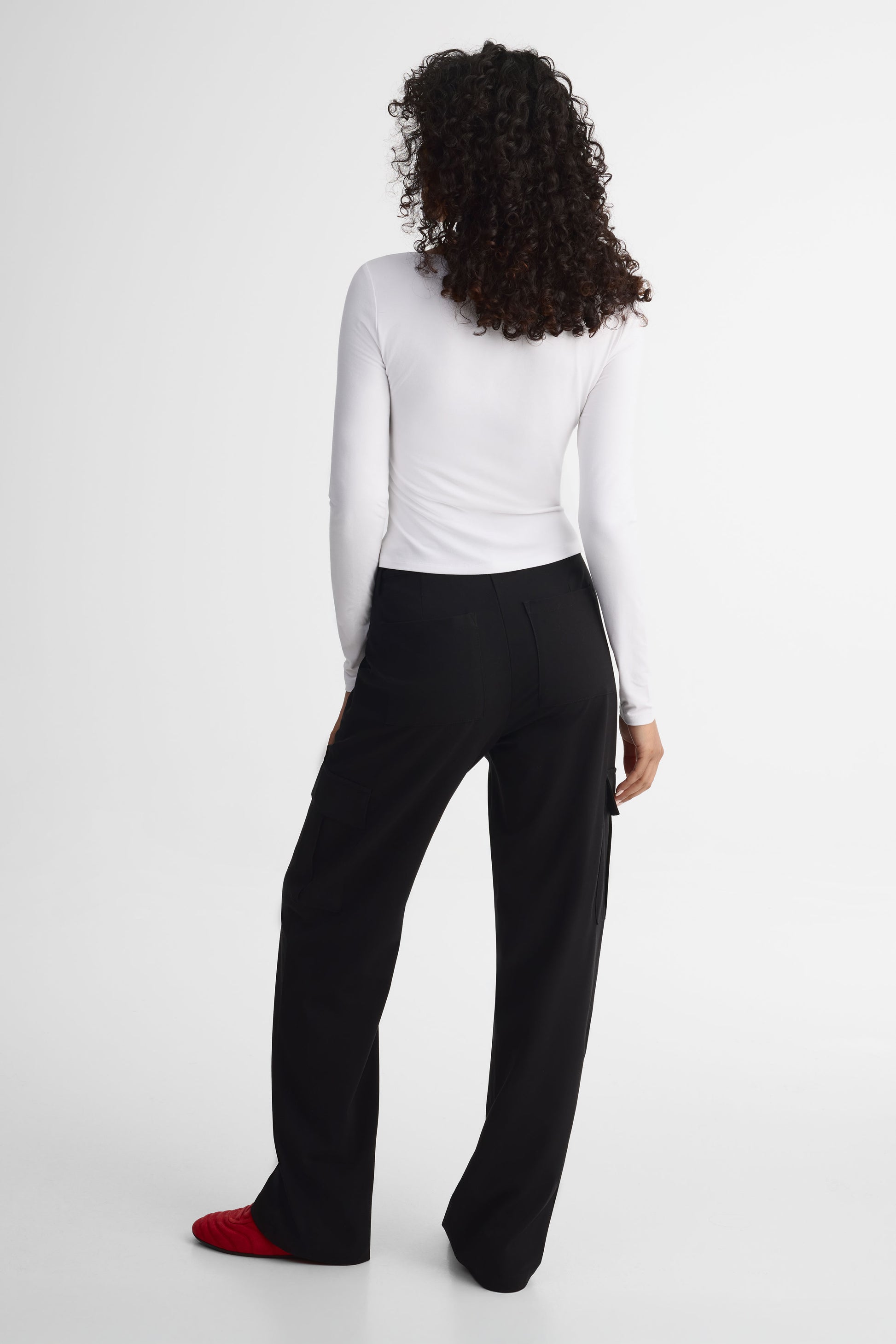 Chandail M/longues twisté en heavy rayon - Femme && BLANC