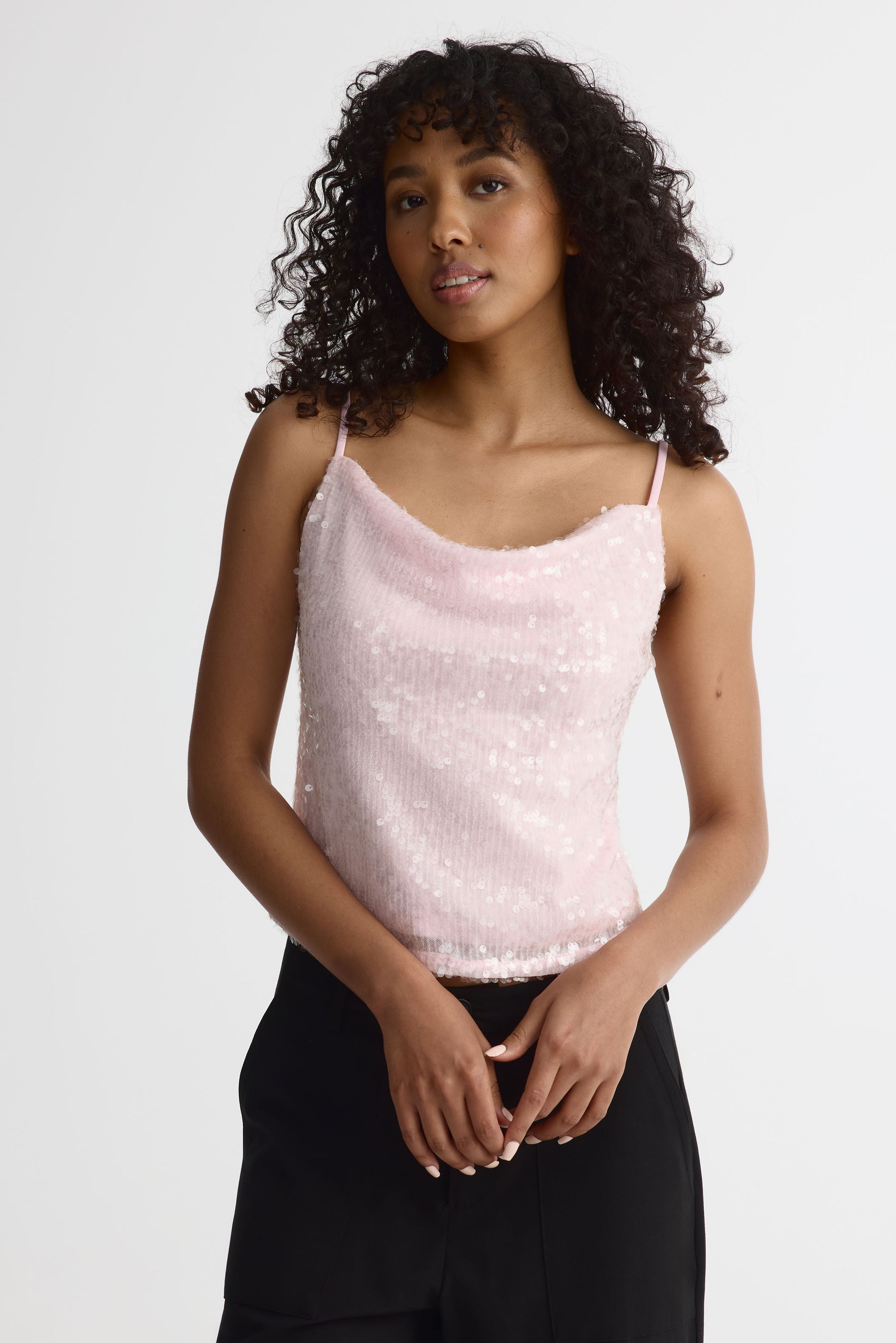 Camisole à sequins, coupe ample – Femme && ROSE