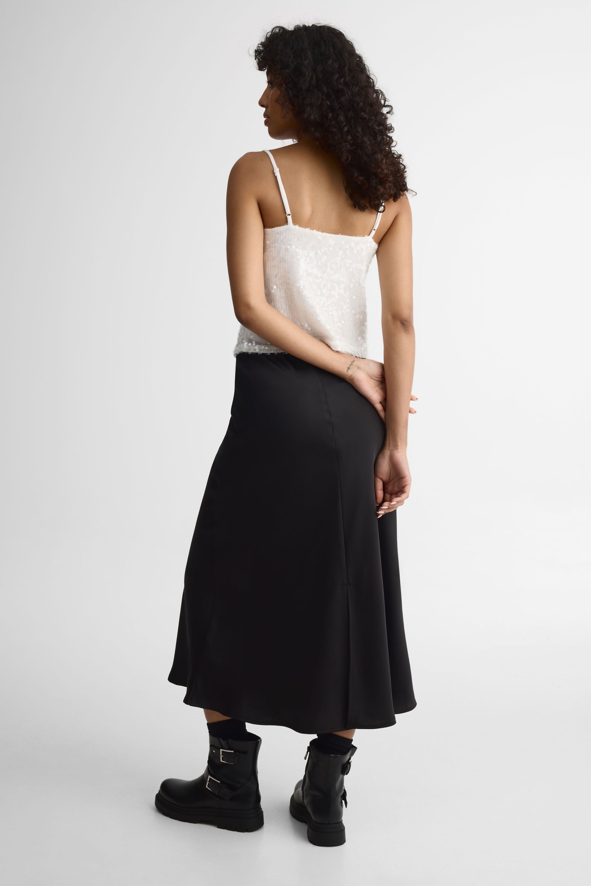 Camisole à sequins, coupe ample – Femme && BLANC CASSÉ