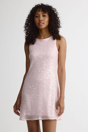 Robe, dos ouvert à sequins - Femme && ROSE