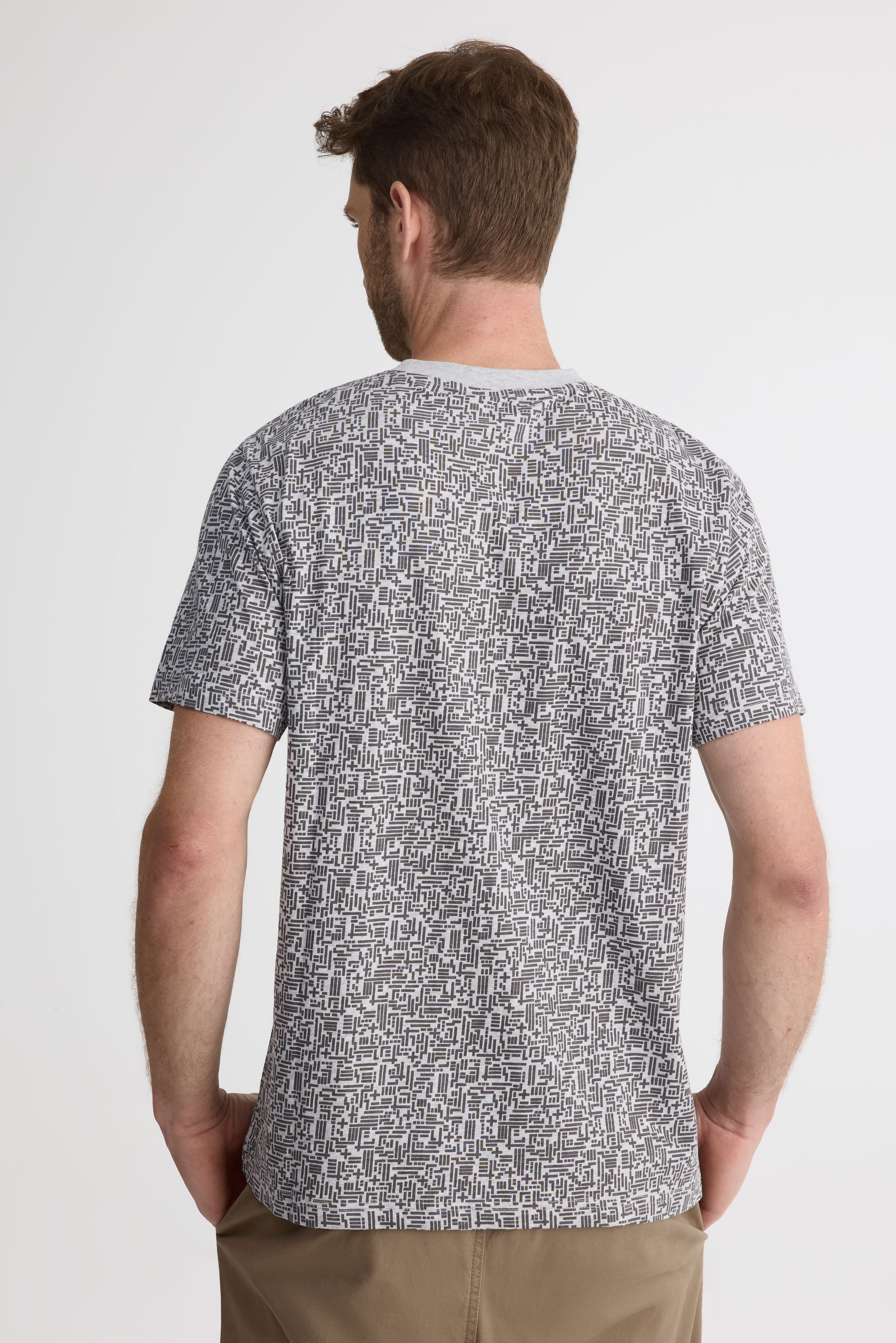 Chandail col rond en jersey 2/30$ – Homme && GRIS MULTI