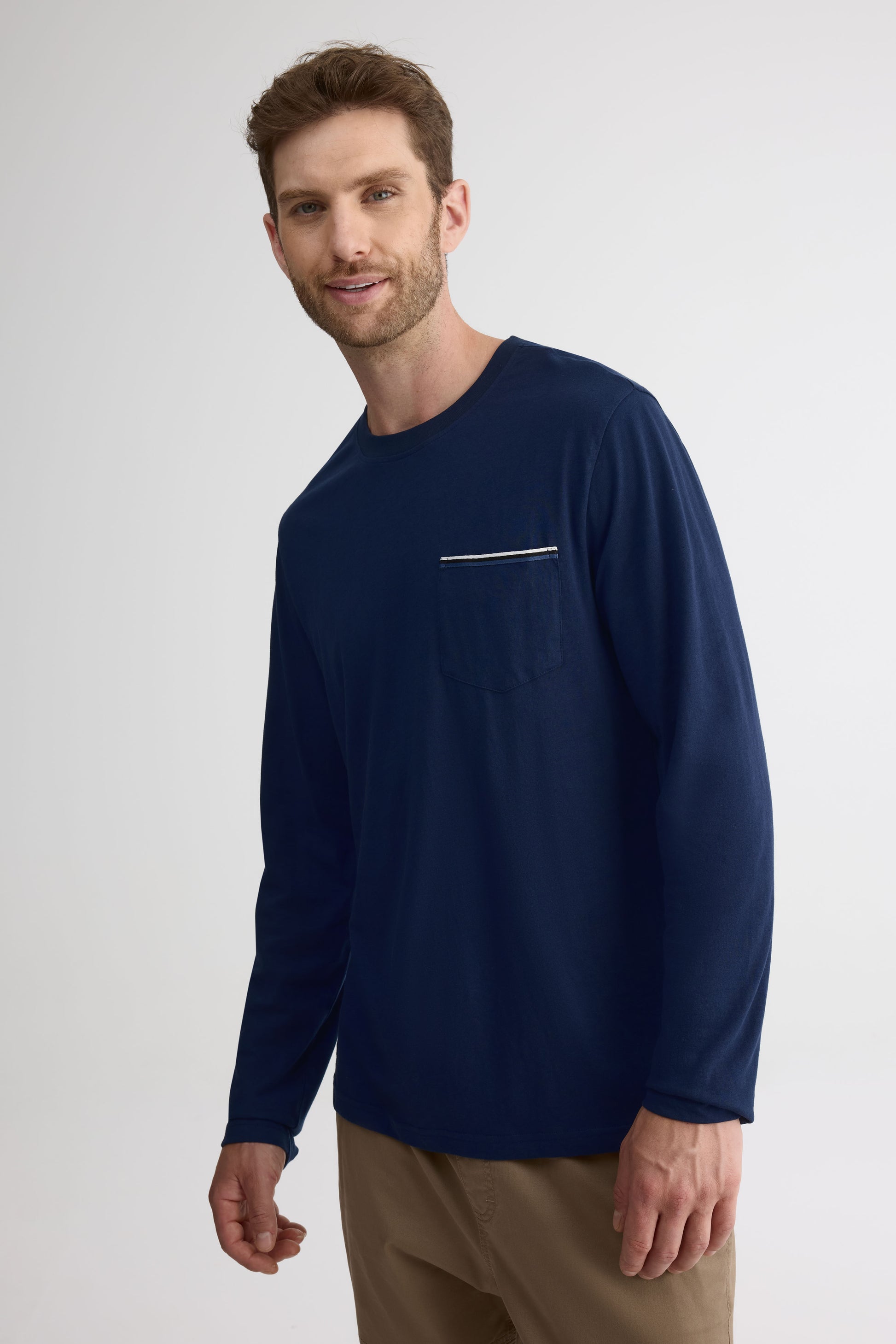 Chandail léger à manches longues – Homme && MARIN