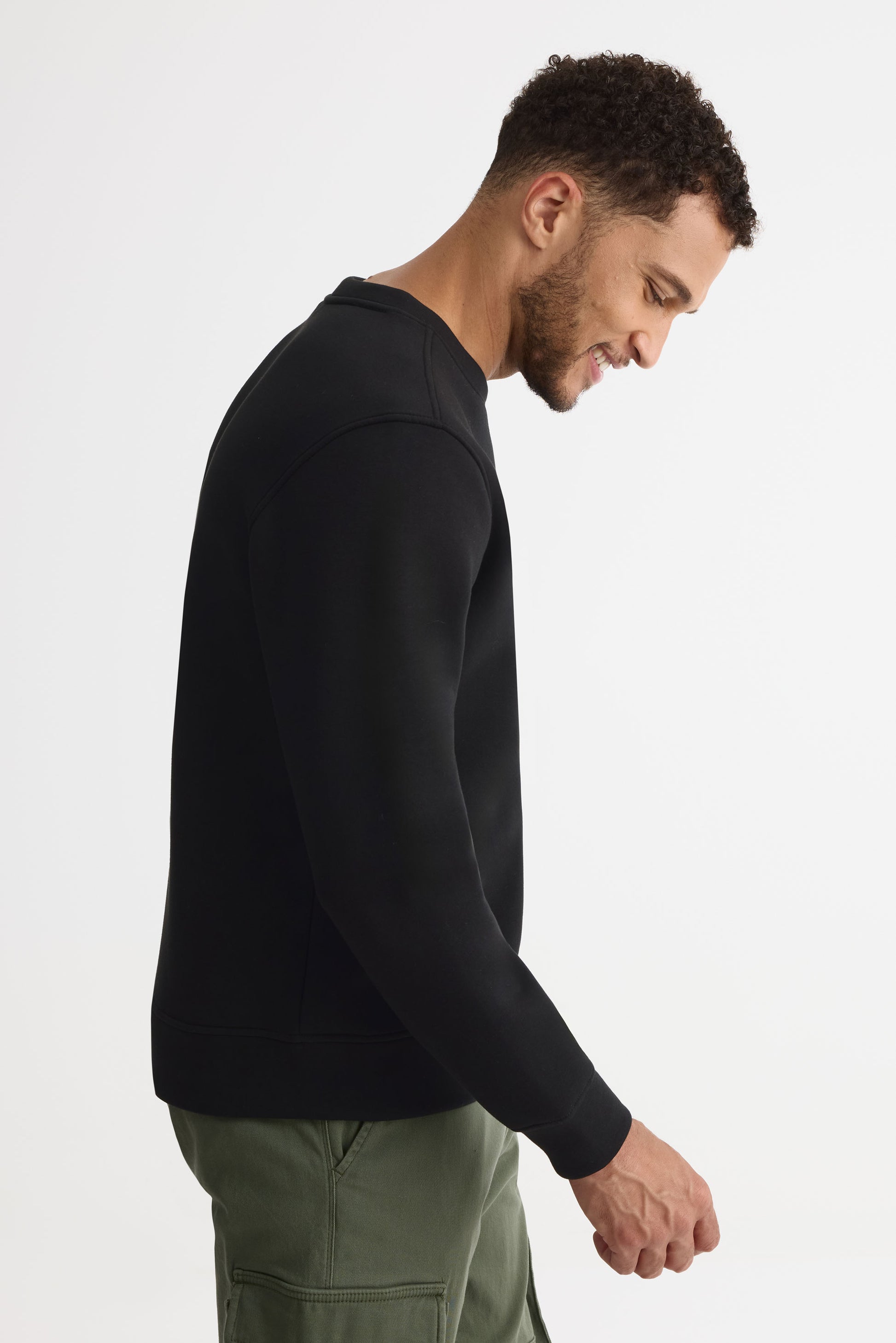 Chandail ouaté col rond - Homme && NOIR