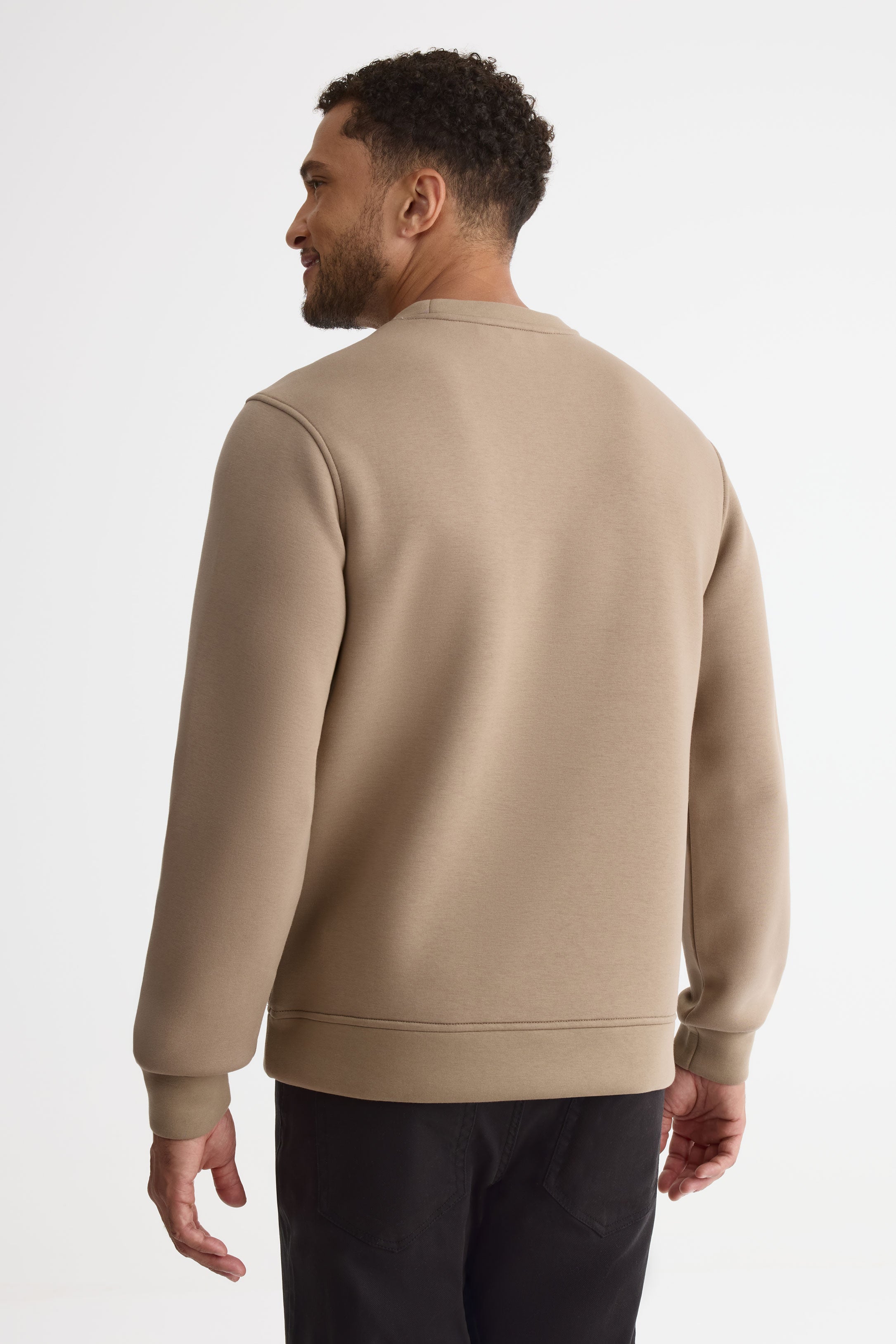 Chandail ouaté col rond - Homme && TAUPE