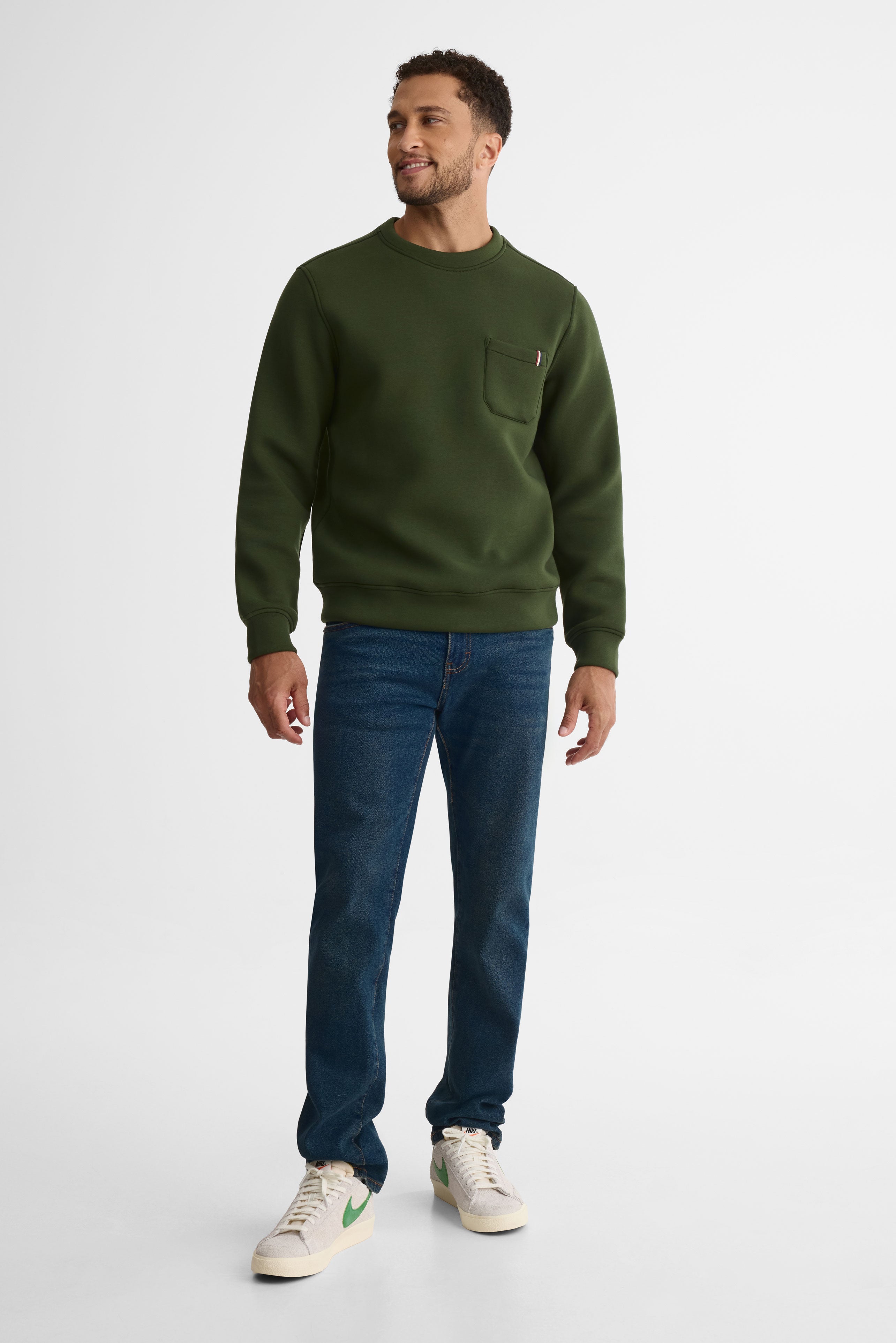 Chandail ouaté col rond - Homme && VERT FONCE